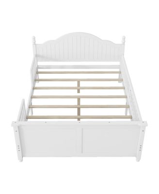 Wood Full Platform Bed with Headboard/Footboard