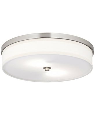 Possini Euro Martin  and Brushed Nickel Flush Ceiling Light