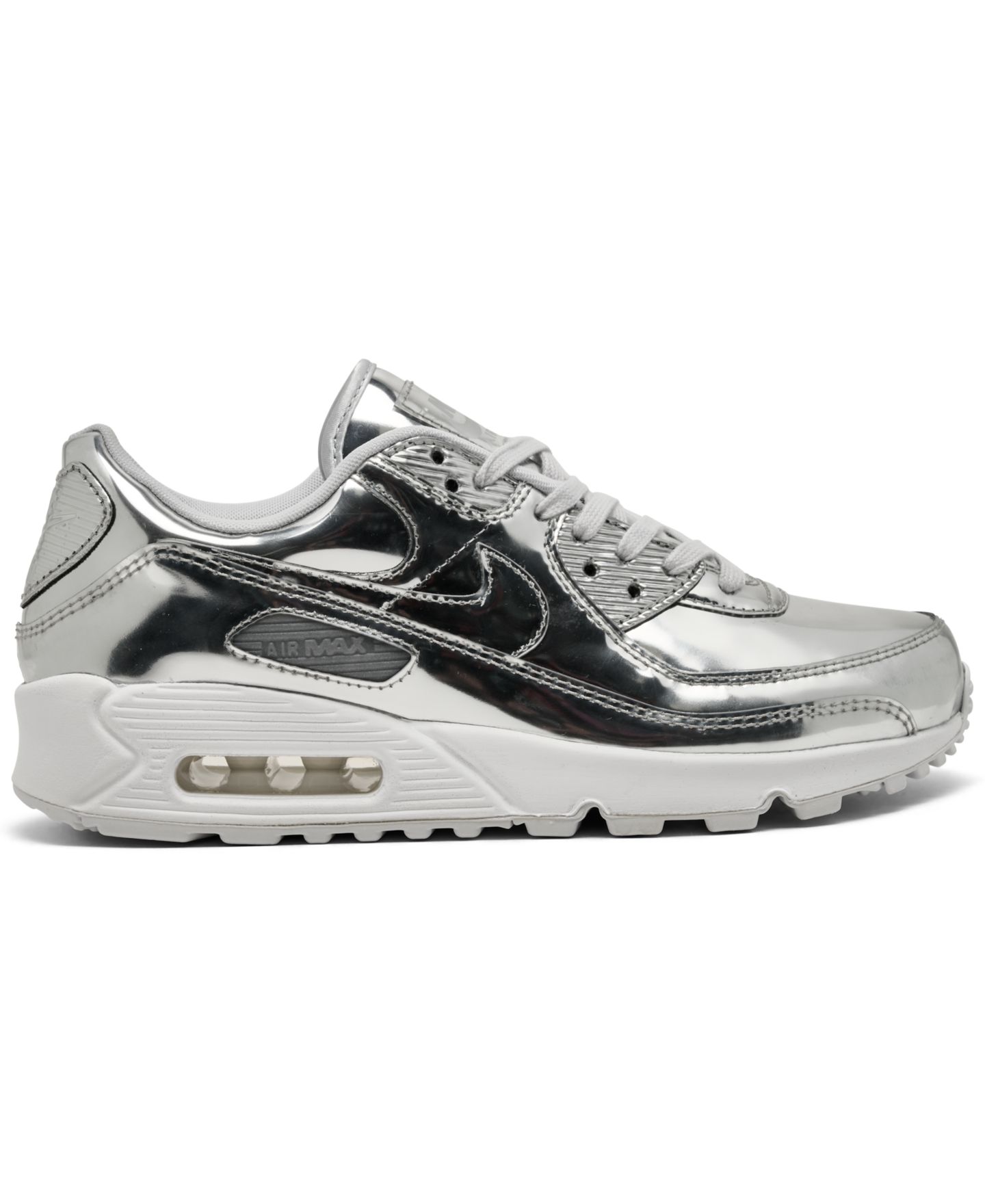 Женские кроссовки Nike Air Max 90 SP Casual, цвет: Серебристый — фото 2