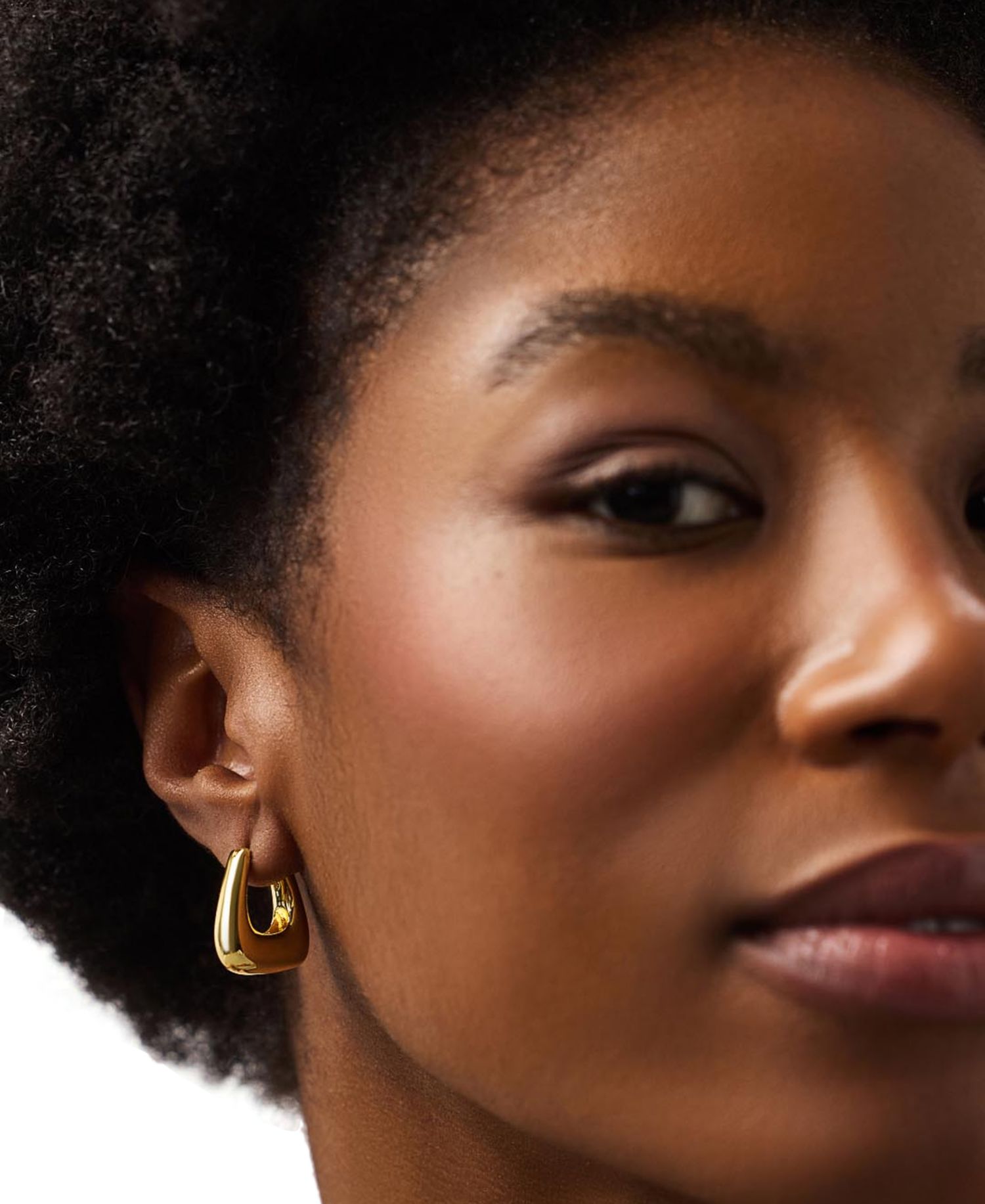 Colene Gold-Plated Chunky Hoop Earrings