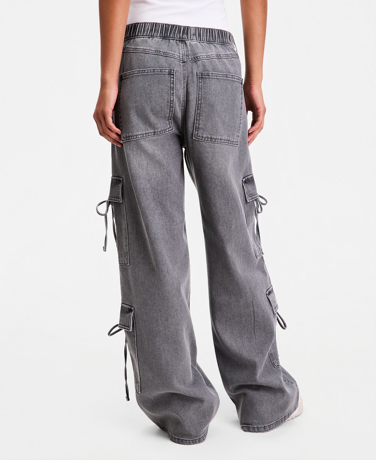 Vanilla Star Juniors' Bow Wide-Leg Jeans view 4 — MAYCSS fashion products