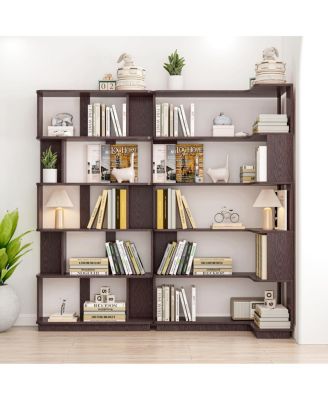 90cm Corner Bookshelf + 80cm Extendable Bookcase Set