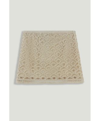 Women's High-Waisted Lace Mini Skirt