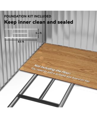 7' x 4' Storage Shed Garden Tool House w/ Vents Doors