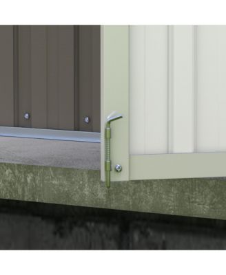 11.2' x 5.6' Metal Outdoor Storage Shed w/ Lock, Colde