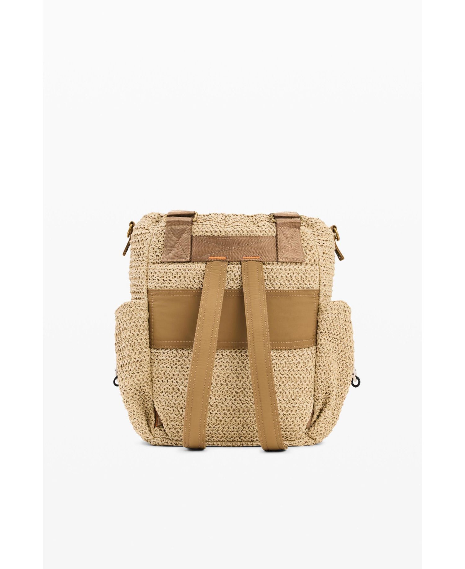 Women's Medium multiposition raffia backpack