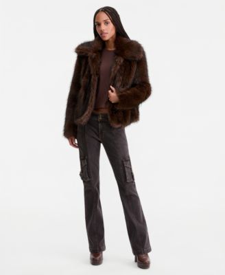 Women's Faux-Fur Collared Coat