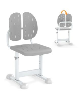 Height-Adjustable Kids Study Chair with Double Backrest Support