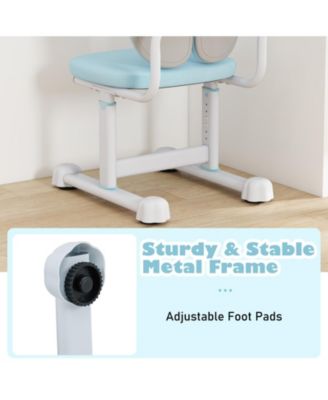 Kids Desk Chair with Double Back Support and Adjustable Height