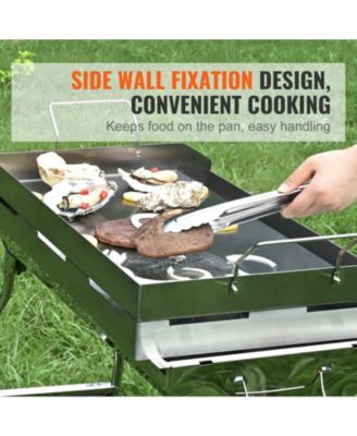 23.5 x 16 Inch Stainless Steel Stove Top Griddle with Handles and Oil Groove