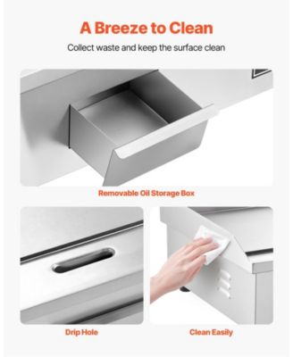 28.5 x 15.7 Inch Commercial Electric Griddle, 4400W Stainless Steel Countertop Flat Top Grill