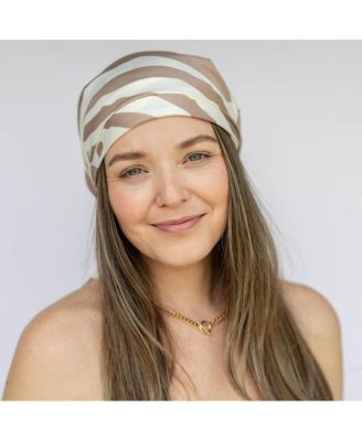 Women's Satin Striped Headscarf
