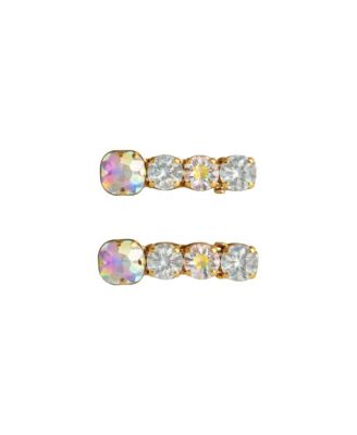 Women's Small Barrette Hair Clip - White