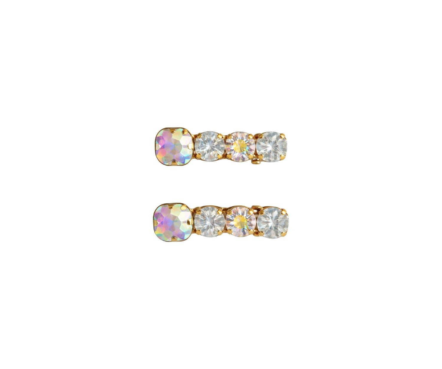 Women's Small Barrette Hair Clip - White