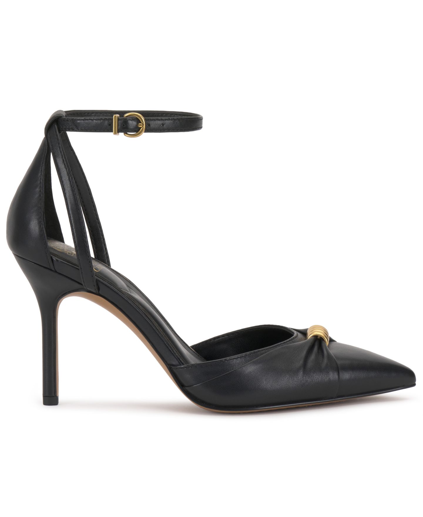 Женские туфли Vince Camuto Mallie Closed Toe Pumps, цвет: Чёрный кожаный — фото 2