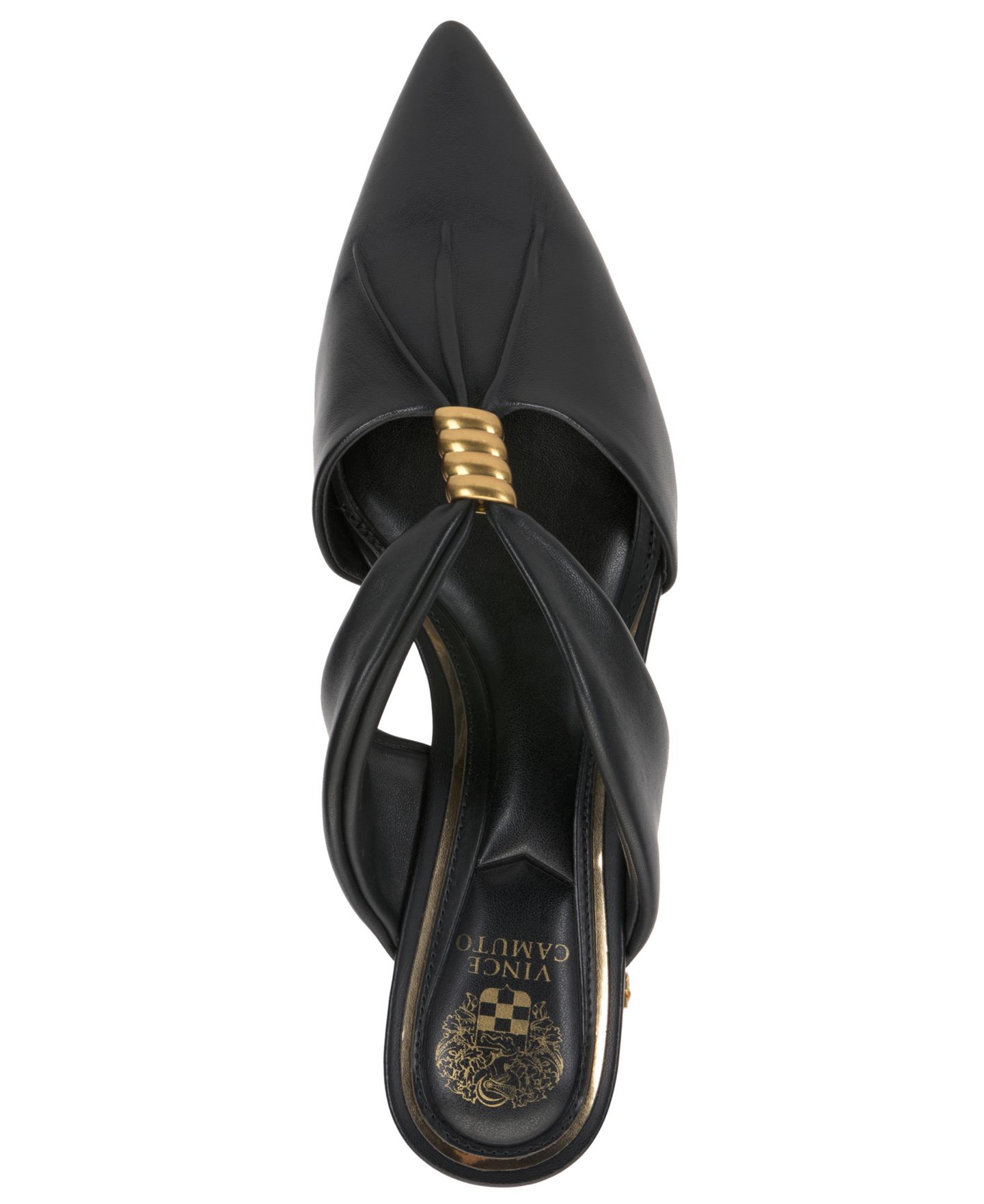 Женские сабо Vince Camuto Vanika Slip-On Mules, цвет: Чёрный кожаный — фото 4