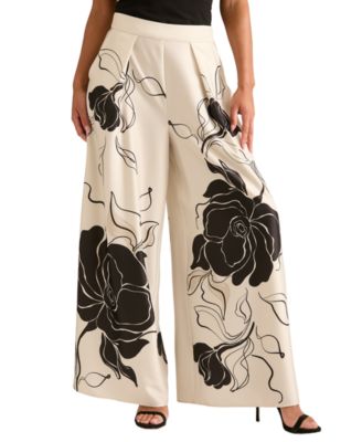 Women's Front Pleat Wide-Leg Pants