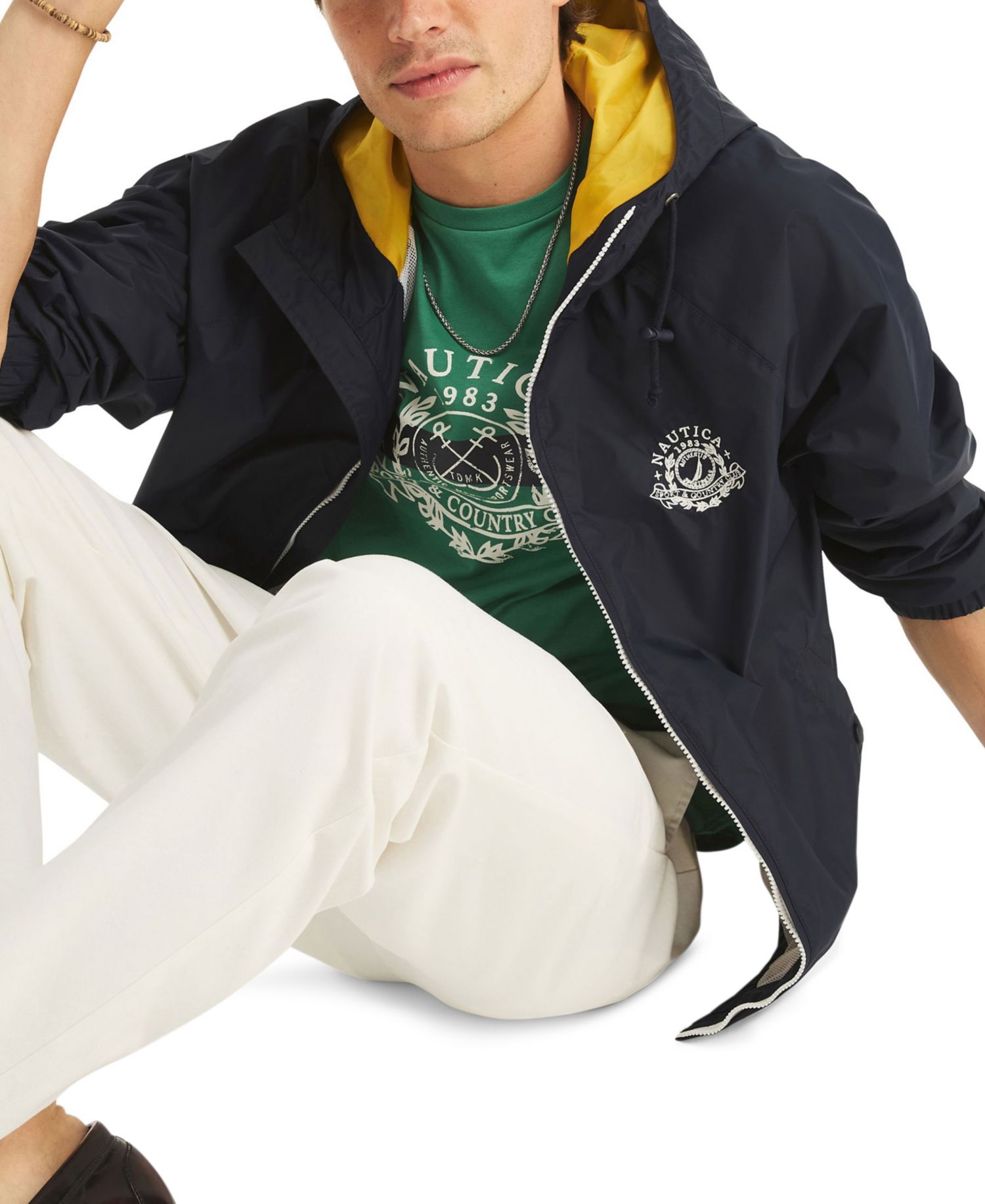 Men's Crest Logo Nylon Jacket