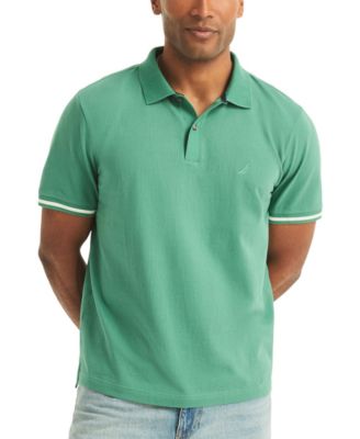 Men's Short-Sleeve Compact Seersucker Polo Shirt