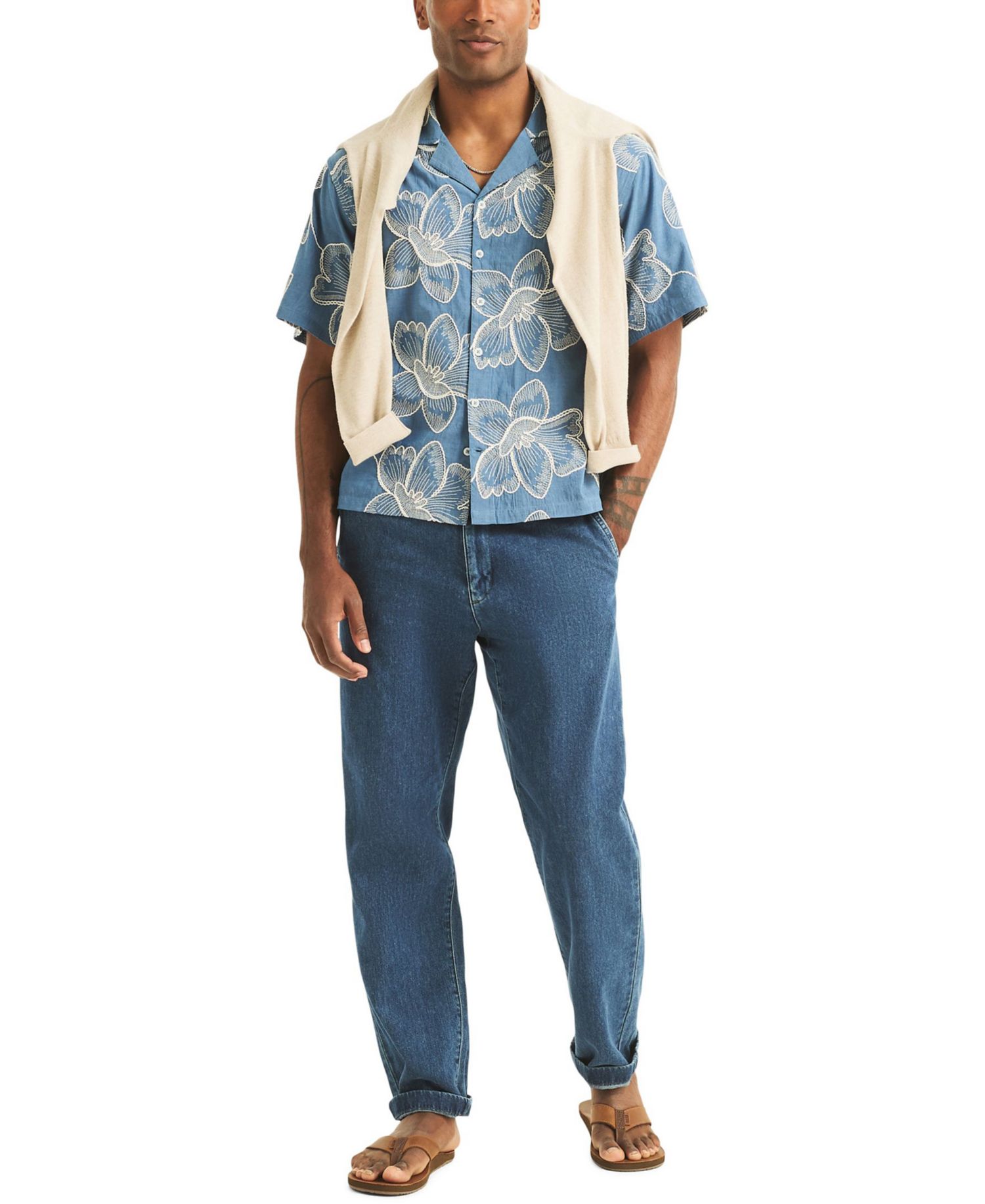 Men's Short-Sleeve Camp Collar Shirt