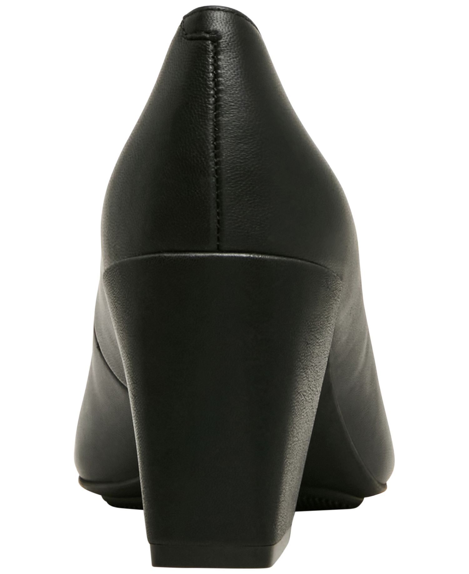 Women's Relena Pointed Toe Block Heel Leather Pumps