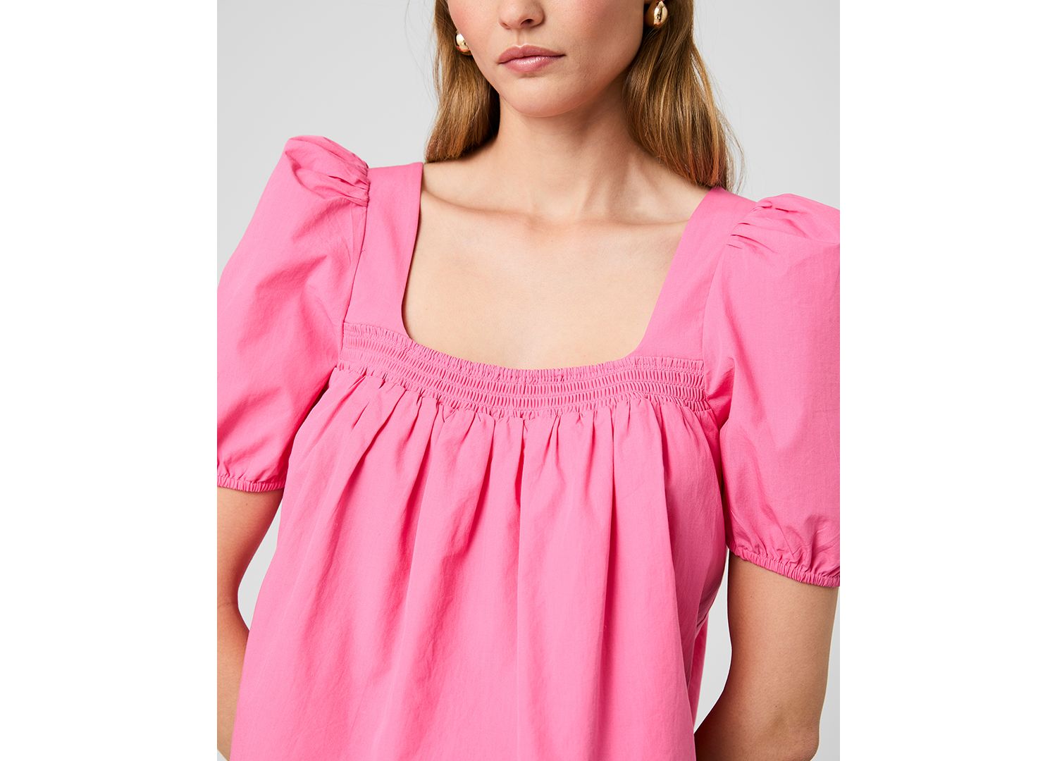 Women's Short-Sleeve Square Neck Top