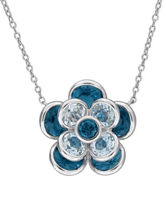 Blue Topaz (7-1/3 ct. t.w.) Pendant Necklace in Sterling Silver