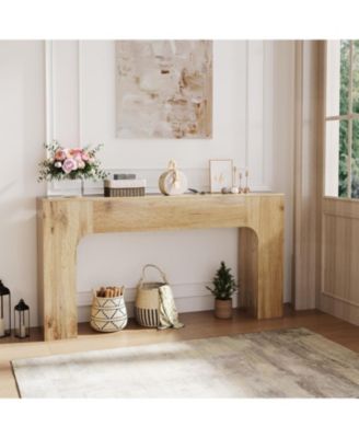 63'' Slim Console Table for Entryway - Narrow Farmhouse Wood Hallway, Foyer & Sofa Table for Home Decor