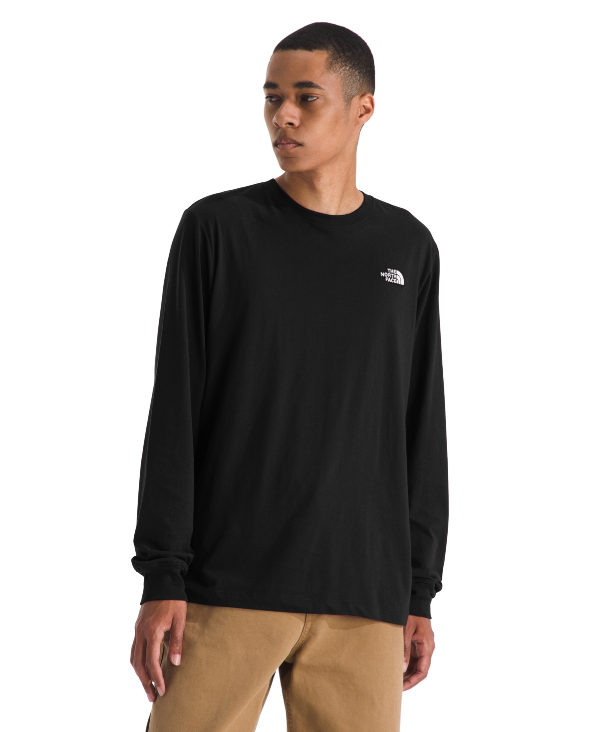 The North Face Men’s Evolution Simple Dome Regular Long-Sleeve T-Shirt (Size: Large): Black