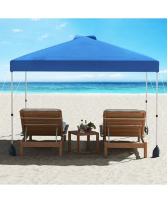 10 x 10 ft Pop Up Canopy Tent with Detachable Sidewall and Wheeled Bag