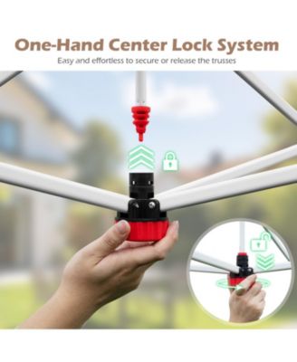 11.5 x 11.5 ft Pop Up Canopy Tent with Four Zippered Mesh Screen Sidewalls