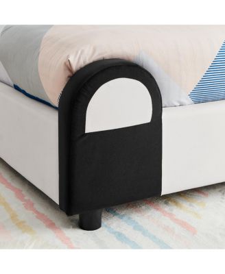 Panda Kids Bed, Padded Edges, Solid Wood Frame