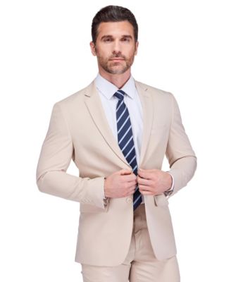 Men's 2 Piece 4 Way Stretch Notch Lapel Slim Fit Suit