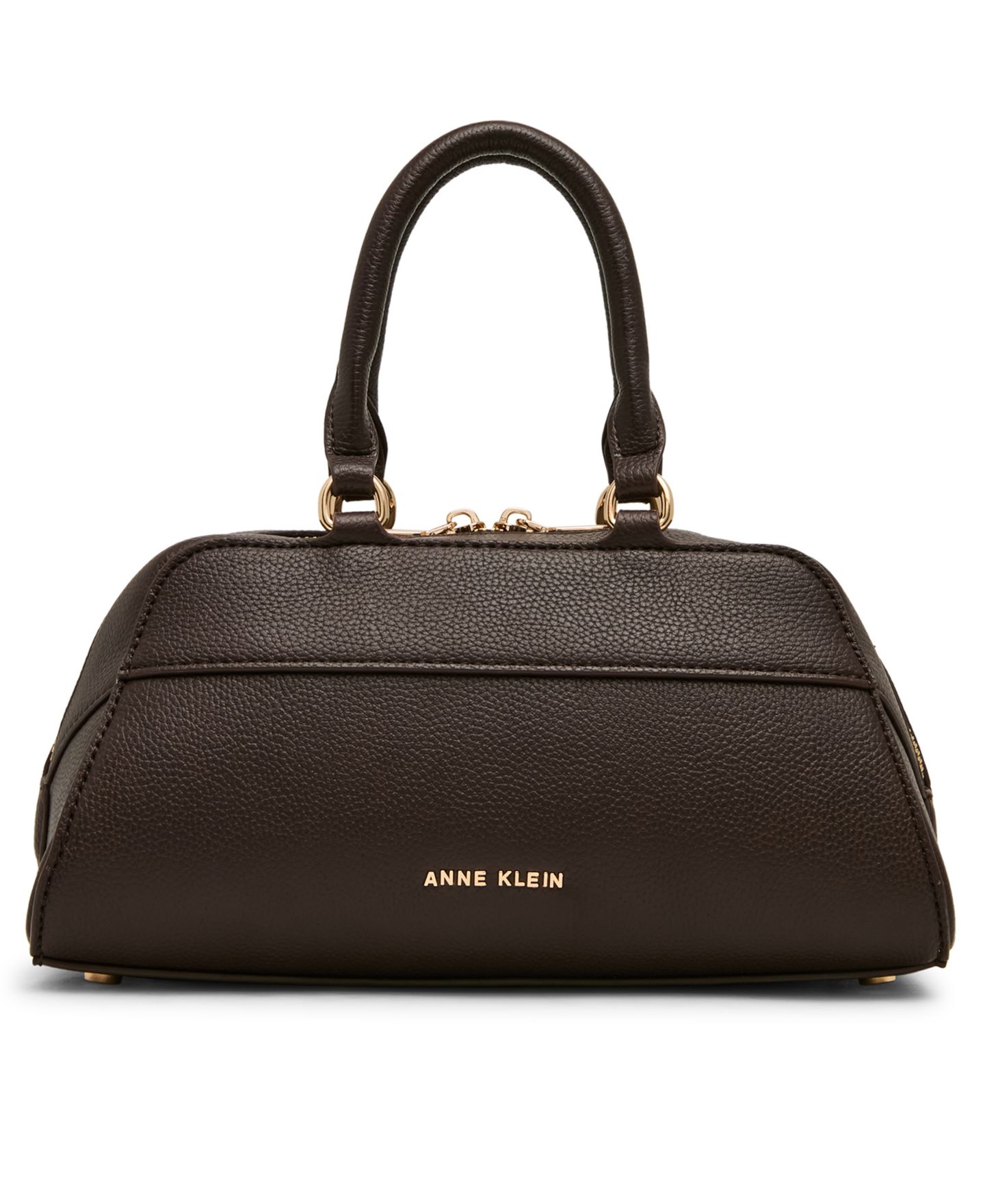 Женская сумка Anne Klein Tortoise Small Satchel Handbag, цвет: Чёрный — фото 2
