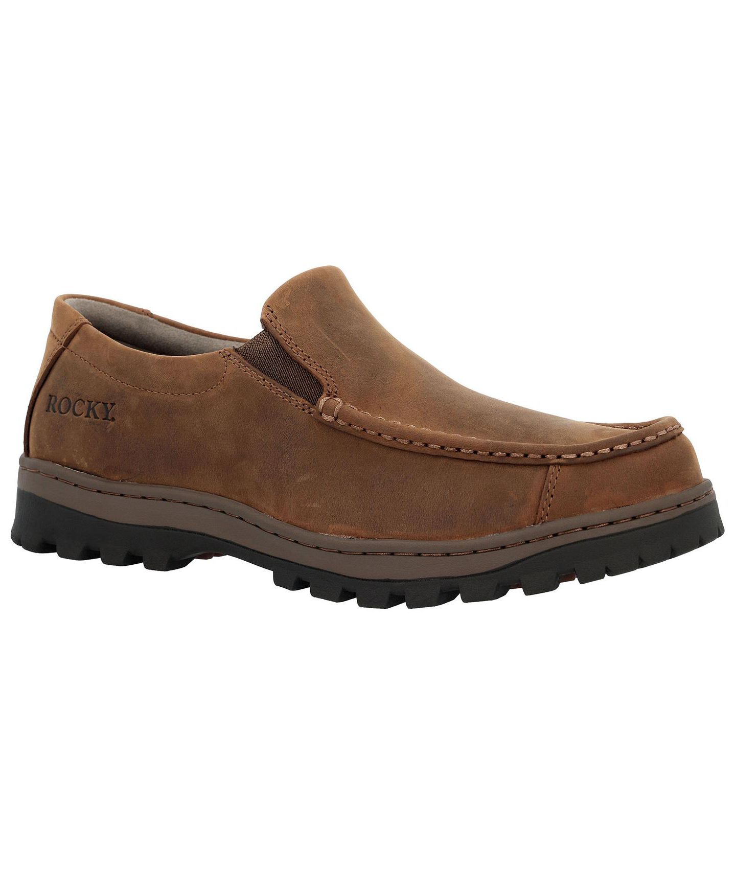 Мужские туфли ROCKY Outback LTE Moc Toe Loafer Outdoor, цвет: Коричневый — фото 1
