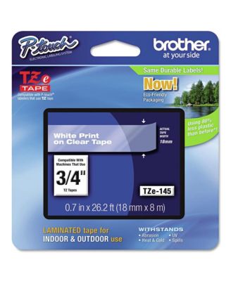 TZE145 TZe 0.7 in. x 26.2 ft. Standard Adhesive Laminated Labeling Tape