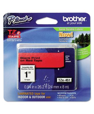 TZE451 0.94 in. x 26.2 ft. TZe Standard Adhesive Laminated Labeling Tape