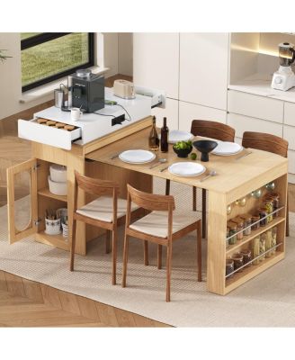 Extendable Dining Table/Island with Storage and Power