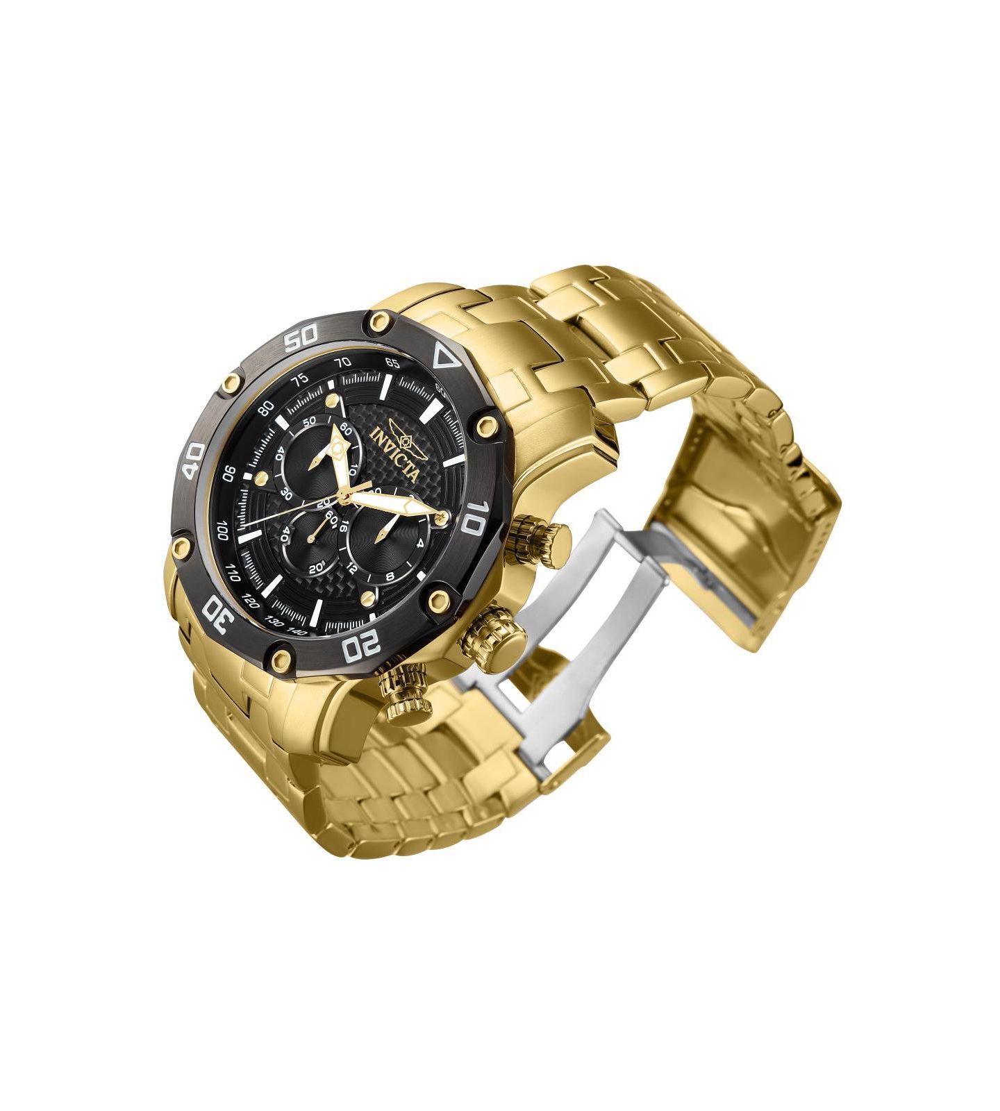 Мужские часы Invicta 37725 Pro Diver Quartz Multifunction Dial, цвет: Золотой — фото 2