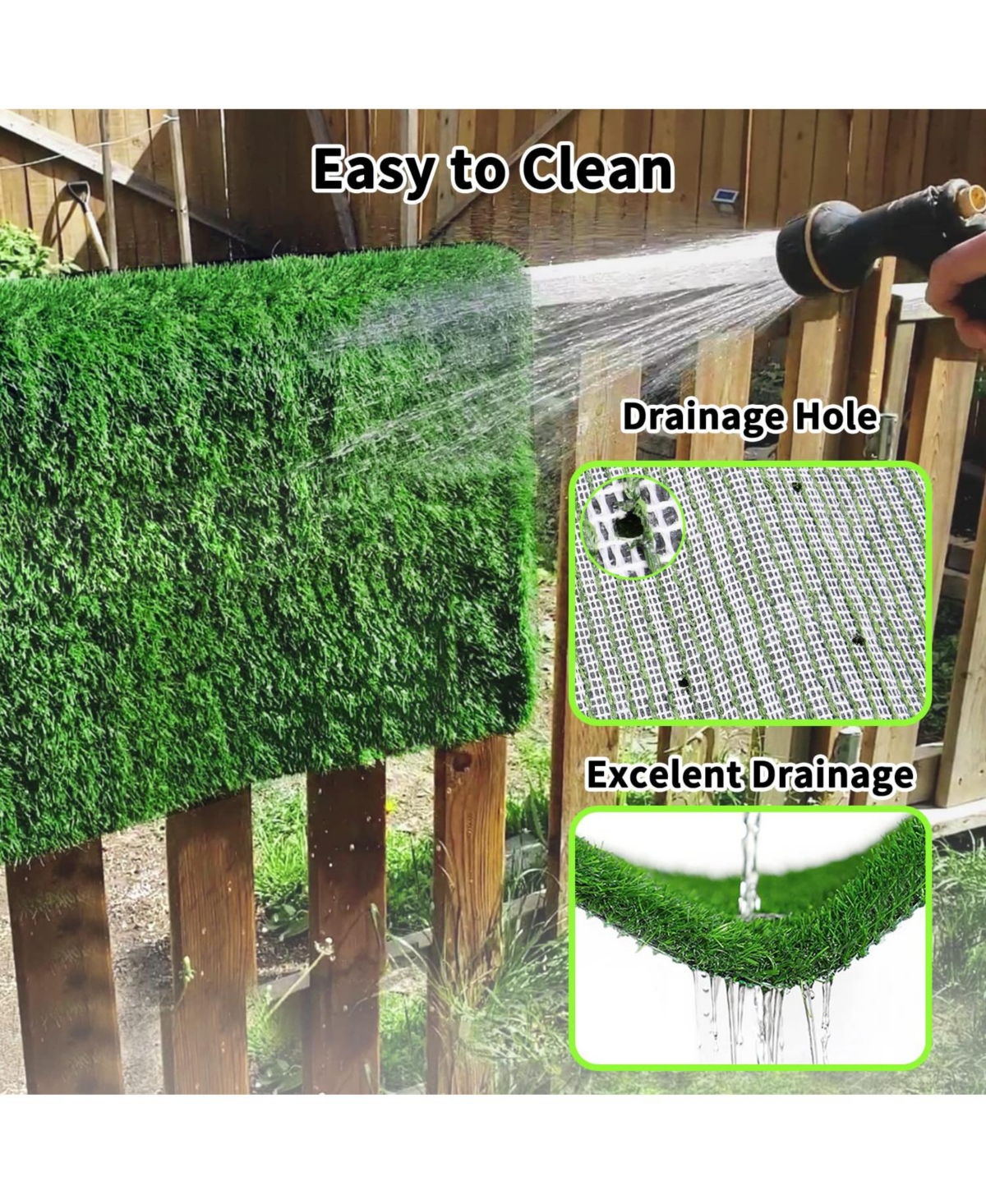 Aronkl Artificial Grass Dog Potty Pad Strong Absorbency Soft Easy Clean Indoor Outdoor