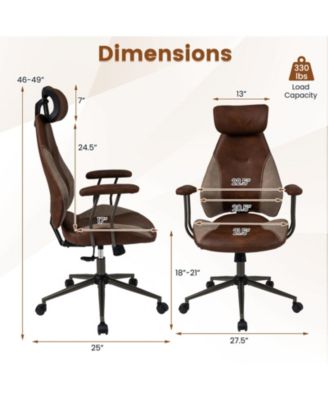 Ergonomic Office Chair Computer Desk Chair with 2D Headrest and Rocking Backrest