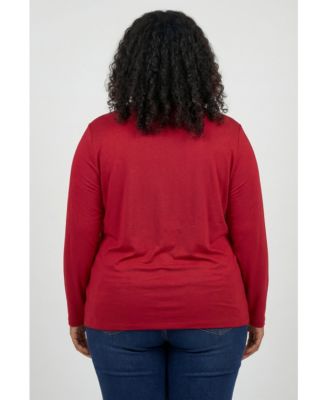 Women's Plus Size Perfect Long-Sleeve Crewneck Tee