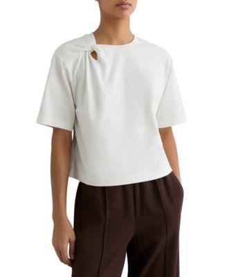 Women's Esme Cotton Twist-Detail Boxy T-Shirt