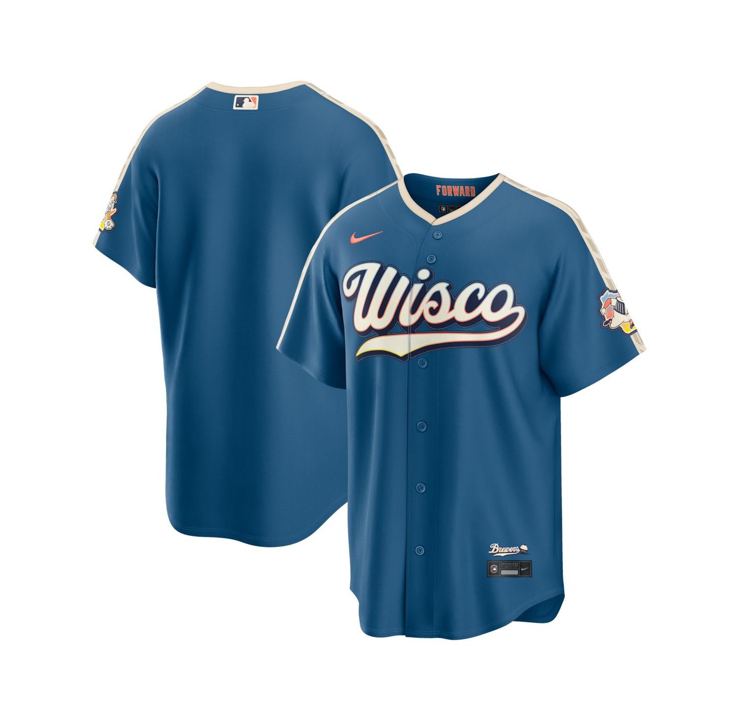 Men's Mineral Blue Milwaukee Brewers 2026 City Connect Stadium Jersey