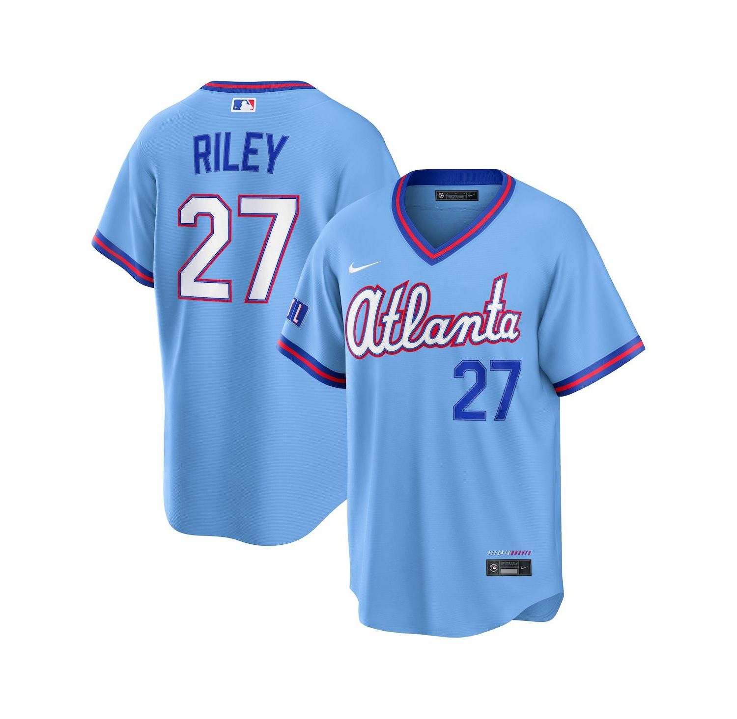 Men's Austin Riley Powder Blue Atlanta Braves 2026 City Connect Stadium Jersey