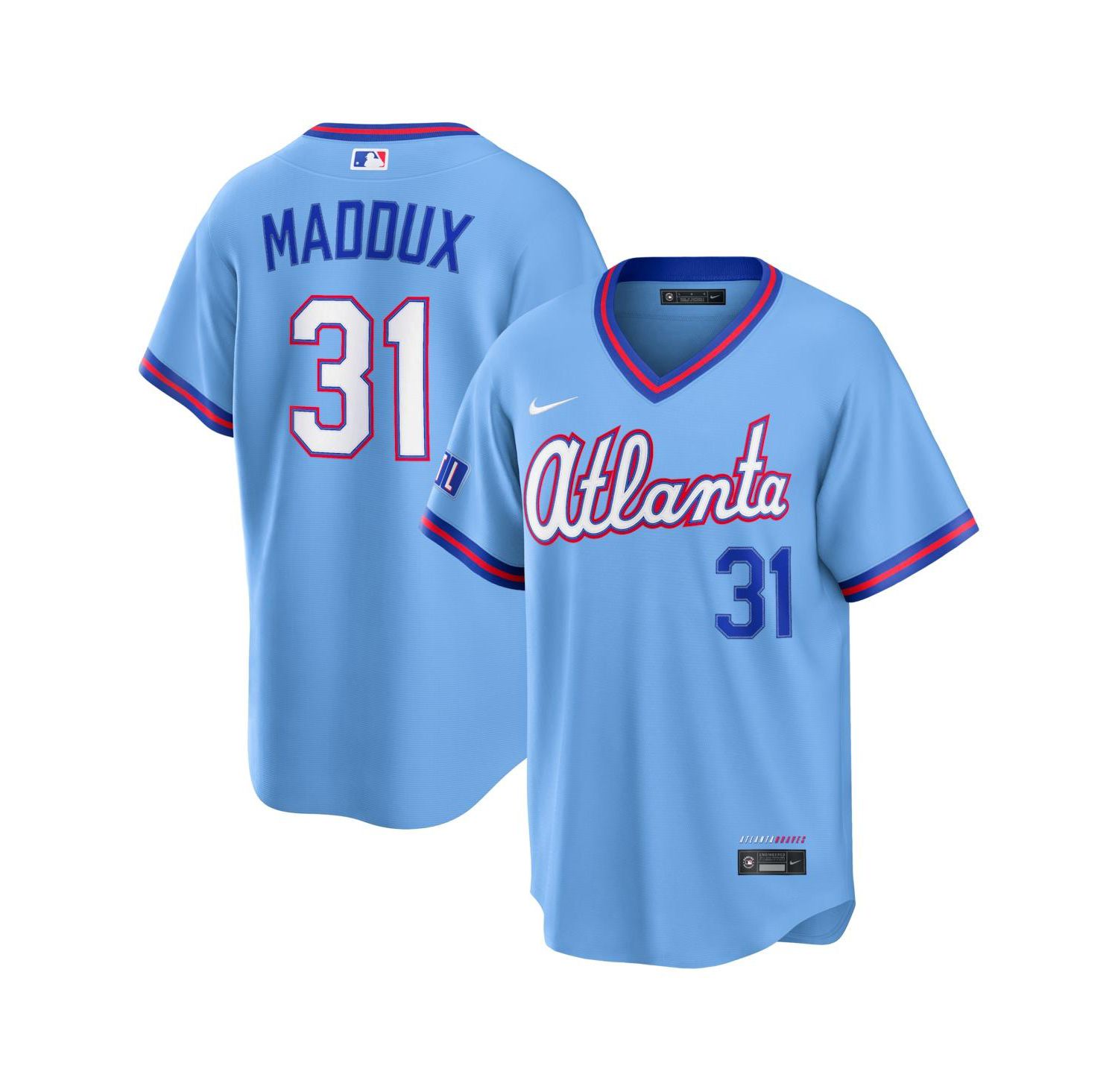 Men's Greg Maddux Powder Blue Atlanta Braves 2026 City Connect Stadium Jersey