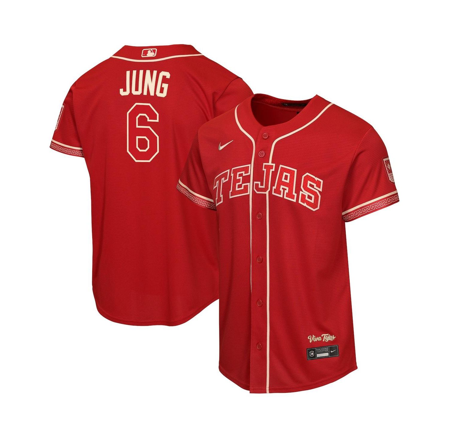 Big Boys and Girls Josh Jung Red Texas Rangers 2026 City Connect Stadium Jersey