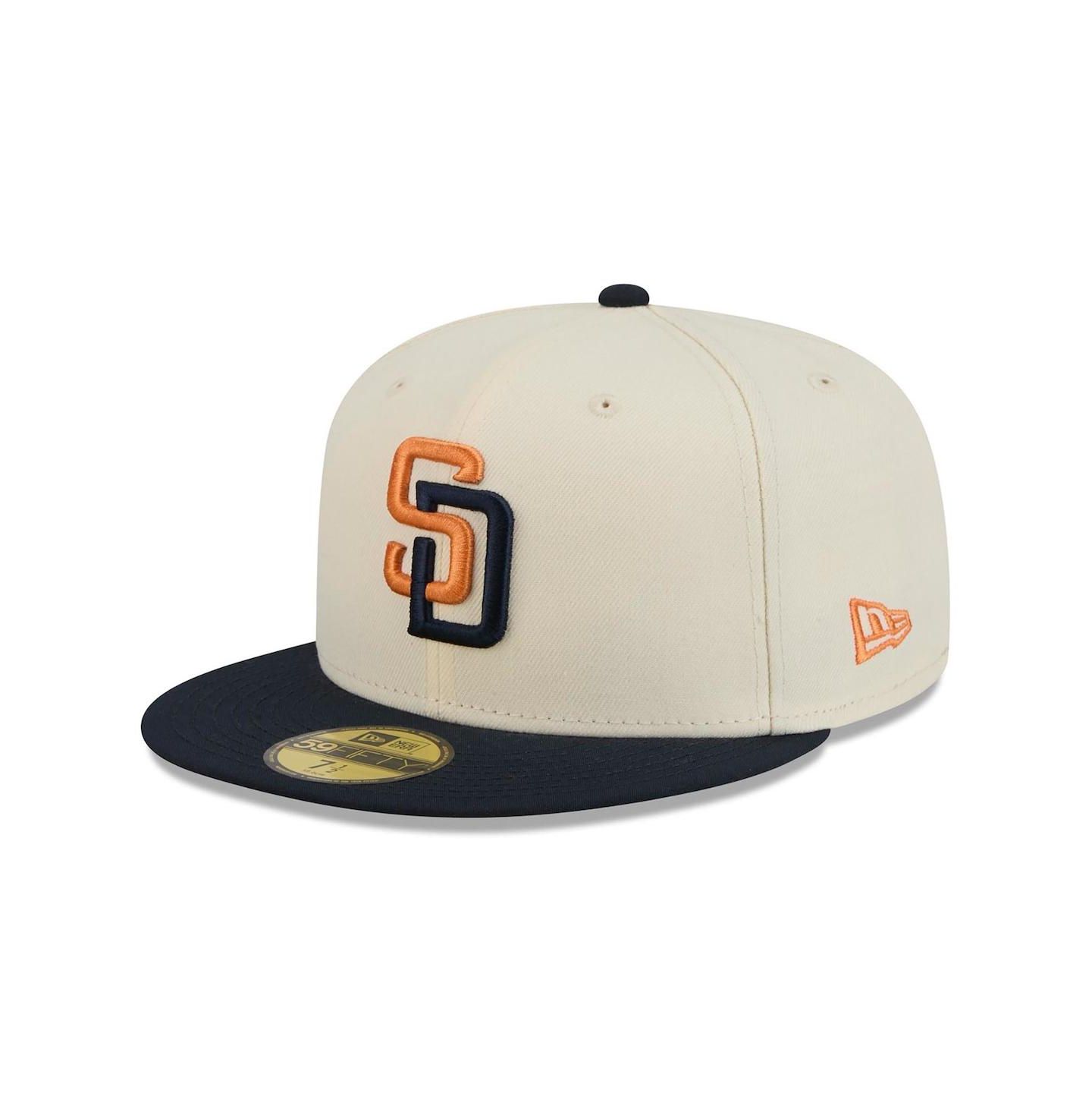 Мужская кепка New Era Cream/Navy San Diego Padres 2026 City Connect 59FIFTY Fitted Hat — фото 1