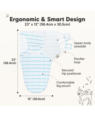 3pk Soothe Baby Swaddle, Organic Baby Swaddle Sleep Sacks, Newborn, Infant Swaddle Sack