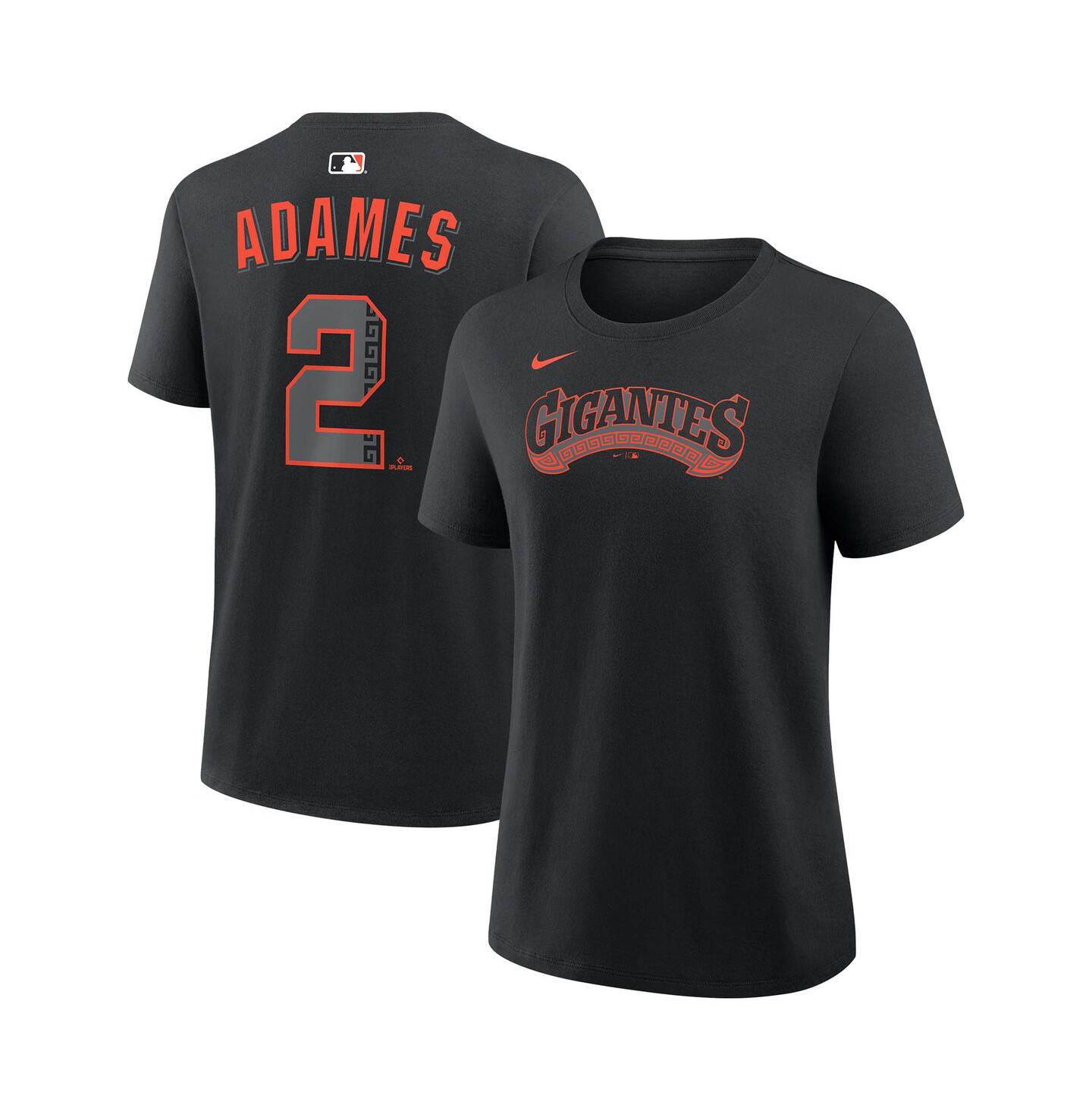 Женская футболка Nike Willy Adames Black San Francisco Giants Alternate Name & Number — фото 1